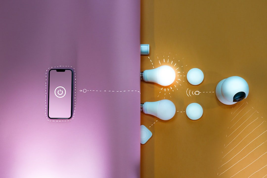 Smart lighting controlled from a phone app with smart bulbs and sensors